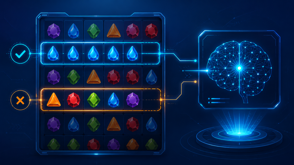 IA en juegos digitales para reconocer si una fila está completa o incompleta