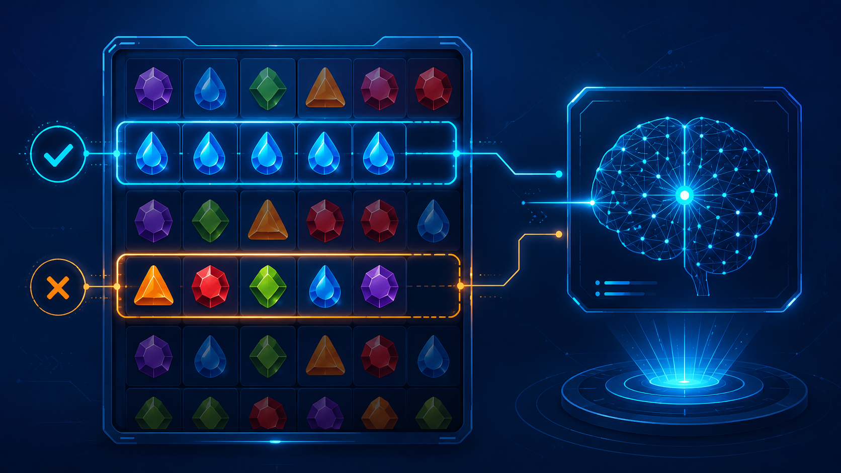 IA en juegos digitales para reconocer si una fila está completa o incompleta